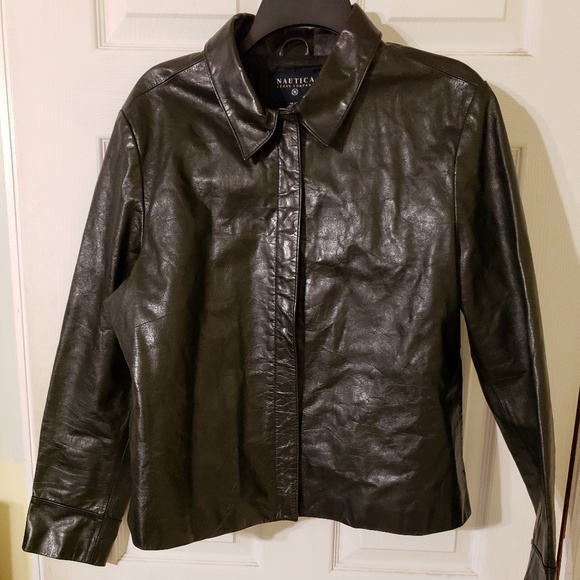 NAUTICA Genuine Leather Jacket  - Sz L - Picture 3 of 8